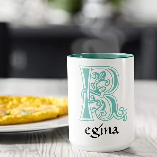 Medieval bodemkundig decoratief kapitaal R Mok