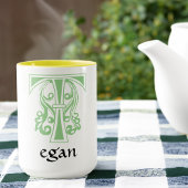 Medieval bodemkundig decoratief kapitaal T Mok