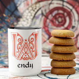 Medieval bodemkundig decoratief kapitaal W Mok