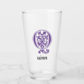 Medieval bodemkundig decoratief Q Glas (Voorkant)