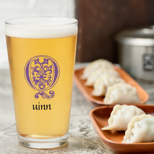 Medieval bodemkundig decoratief Q Glas