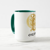 Medieval bodemkundig decoratief Q Mok (Voorkant links)