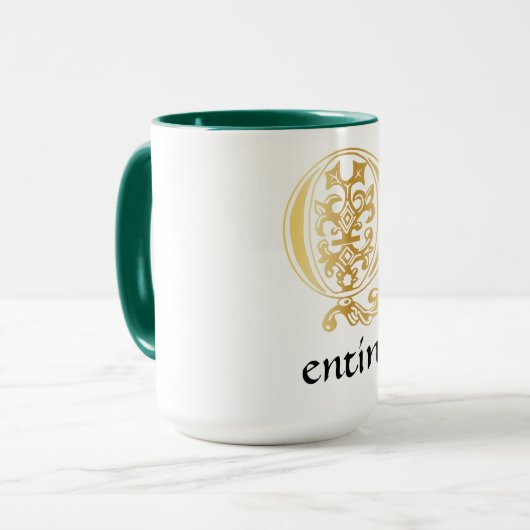 Medieval bodemkundig decoratief Q Mok (Voorkant links)