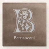 Medieval bodemkundig decoratief vermogen B Glazen Onderzetter (Voorkant)