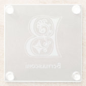 Medieval bodemkundig decoratief vermogen B Glazen Onderzetter (Achterkant)