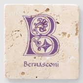 Medieval bodemkundig decoratief vermogen B Stenen Onderzetter (Voorkant)