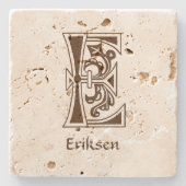 Medieval bodemkundig decoratief vermogen E Stenen Onderzetter (Voorkant)