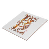 Medieval bodemkundig decoratief vermogen E Tegeltje (Zijkant)