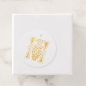 Medieval bodemkundig decoratief vermogen H Bedankjes Labels (Met doos)