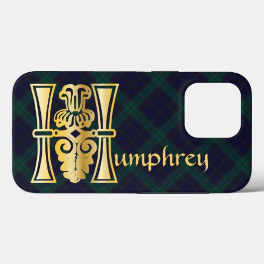 Medieval bodemkundig decoratief vermogen H Case-Mate iPhone Case (Achterkant (horizontaal))