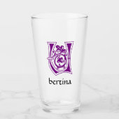 Medieval bodemkundig decoratief vermogen U Glas (Voorkant)