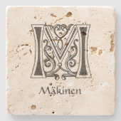 Medieval bodemverbeterend vermogen M Stenen Onderzetter (Voorkant)