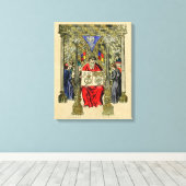 Medieval Boek Alchemy Canvas Afdruk (Insitu (Houten vloer))
