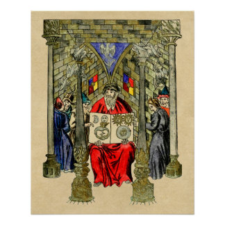 Medieval Boek Alchemy Perfect Poster