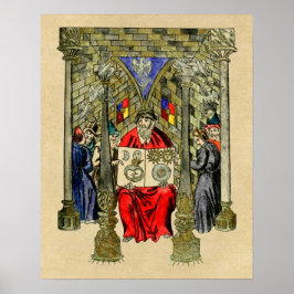 Medieval Boek Alchemy Poster