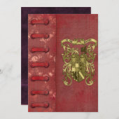 Medieval Boek Hoesje sparen de Datum Save The Date (Voorkant / Achterkant)