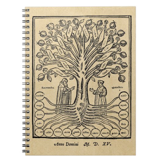 Medieval Boom van de Wetenschappen Notitieboek (Voorkant)