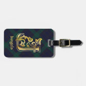 Medieval Botanisch Decoratief Kapitaal J Bagagelabel (Voorkant horizontaal)