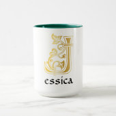 Medieval Botanisch Decoratief Kapitaal J Mok (Midden)