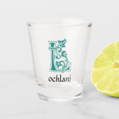 Medieval Botanisch Decoratief Kapitaal L Shot Glas (Voorkant)