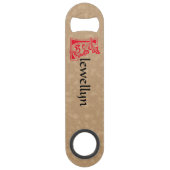 Medieval Botanisch Decoratief Kapitaal L Speed Flessenopener (Voorkant)