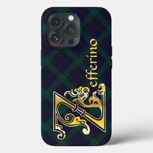 Medieval Botanisch Decoratief Kapitaal Z Case-Mate iPhone Case (Achterkant)