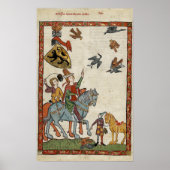 Medieval Boys op horseback met Poster (Voorkant)