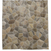 Medieval Brown Stone Douchegordijn (Voorkant)