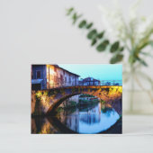 Medieval brug in Saint-Jean-Pied-de-Port Briefkaart (Staand voorkant)