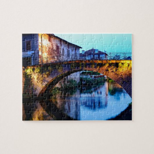Medieval brug in Saint-Jean-Pied-de-Port Legpuzzel (Horizontaal)