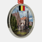 Medieval Brugge - Pro Foto Metalen Ornament (Rechts)