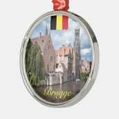 Medieval Brugge - Pro Foto Metalen Ornament (Links)
