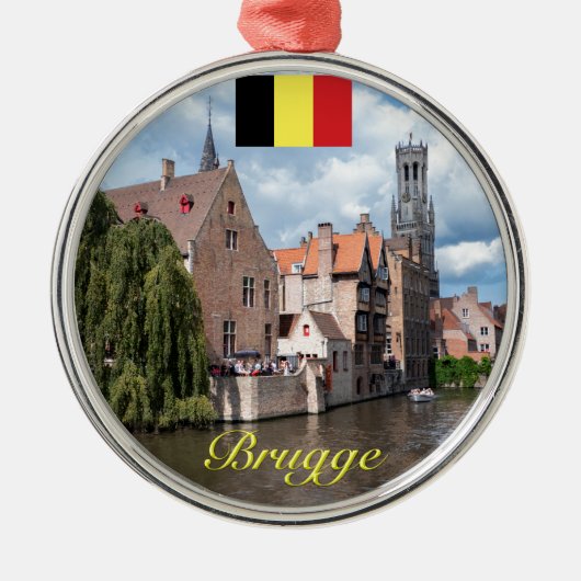 Medieval Brugge - Pro Foto Metalen Ornament (Voorkant)