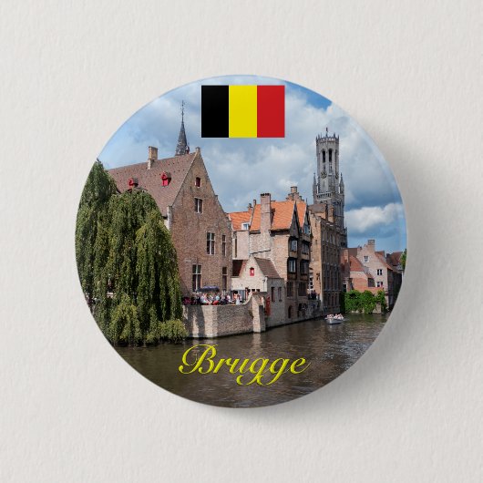 Medieval Brugge - Pro Foto Ronde Button 5,7 Cm (Voorkant)
