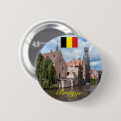 Medieval Brugge - Pro Foto Ronde Button 5,7 Cm (Voorkant /achterkant)