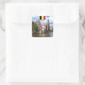 Medieval Brugge - Pro Foto Vierkante Sticker (Tas)