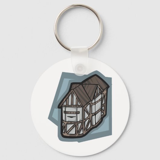 Medieval Building Architecture Sleutelhanger (Voorkant)