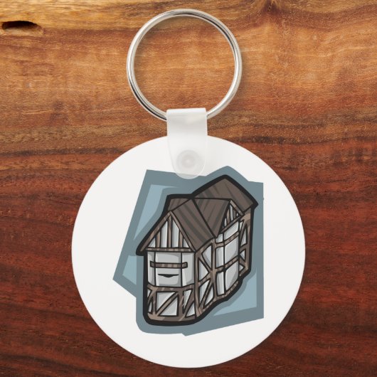 Medieval Building Architecture Sleutelhanger (Voorkant)