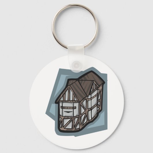 Medieval Building Architecture Sleutelhanger (Achterkant)