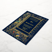 Medieval ca. 1415 Illuminated Wedding Folie Uitnodiging (Gedraaid)