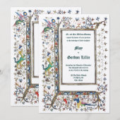 Medieval ca. 1415 Illuminated Wedding Kaart (Voorkant / Achterkant)