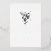 Medieval ca. 1477 Foliage Border Wedding Folie Uitnodiging (Achterkant)