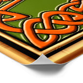 Medieval Captive Horse in Celtic Knot Design Poster (Hoek)