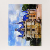 Medieval castle Azay le Rideau, Frankrijk. Legpuzzel (Verticaal)