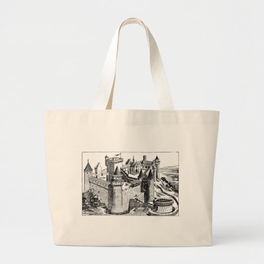 Medieval Castle Bag Grote Tote Bag (Voorkant)