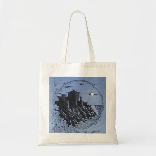 Medieval Castle in Blue Canvas tas (Voorkant)
