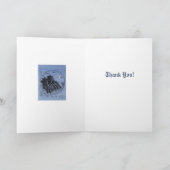 "Medieval Castle in Blue" Hartelijk dank Bedankkaart (Binnen)