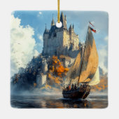 Medieval Castle Keramisch Ornament (Achterkant)