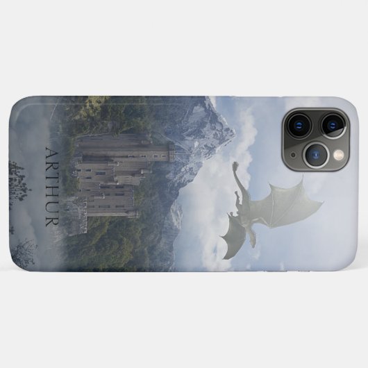 Medieval Castle met draak - gepersonaliseerd Case-Mate iPhone Case (Achterkant (horizontaal))