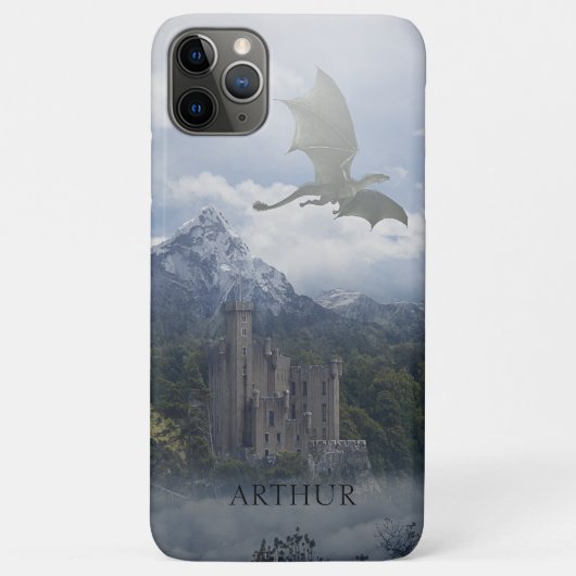 Medieval Castle met draak - gepersonaliseerd Case-Mate iPhone Case (Achterkant)